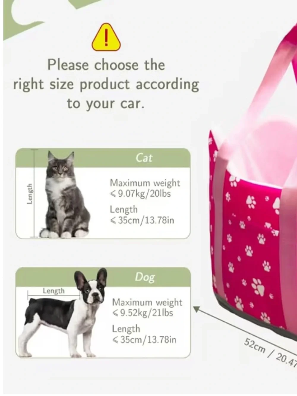 Cullaby pink car console dog bed/travel carrier NEW